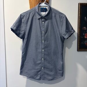 Scotch & Soda Blue Patterned Casual Shirt
